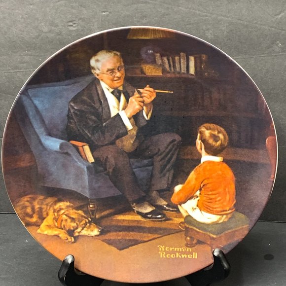Bradford Exchange Norman Rockwell The Tycoon Knowles Plate - Picture 1 of 4
